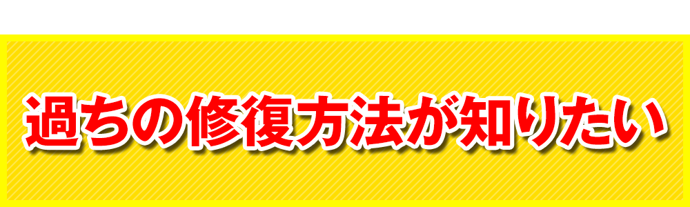 過ちの修復方法が知りたい